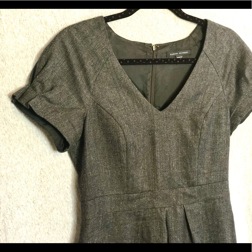 Banana Republic grey tweed business casual dress